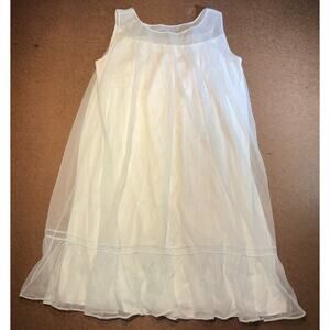 Shadowline Sexy Teddy Nightgown Size Medium Mint (?) Sleeveless Round Neck Nylon